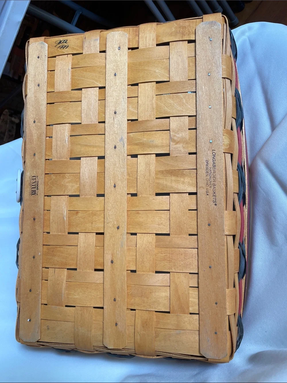 Longaberger 2000 Hostess Serving Tray with Protector.